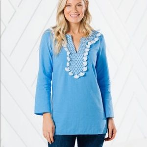 NWT Sail to Sable Tassel Tunic Top in blue size S